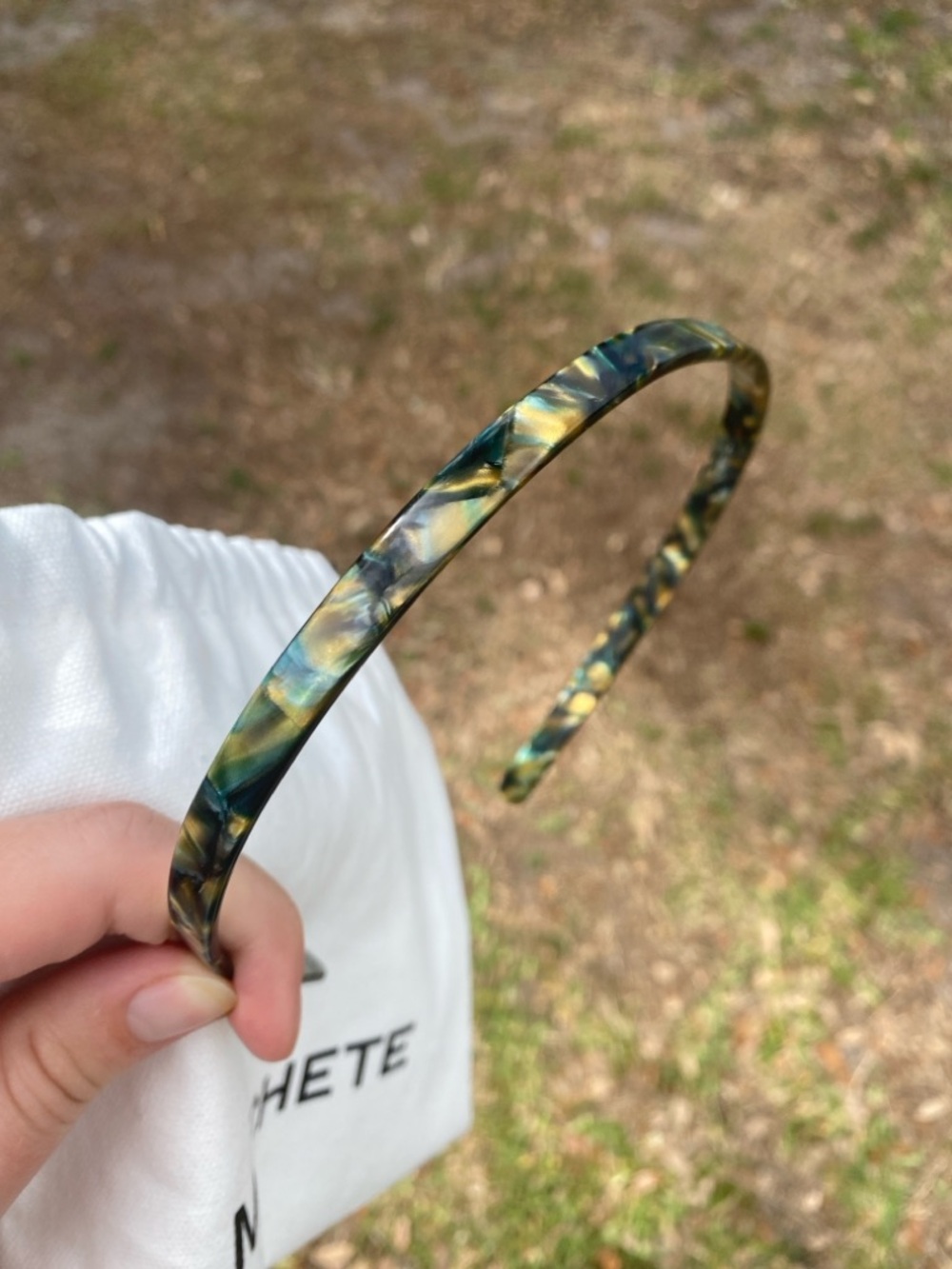 NWT Machete Ultralight thin headband in Green Tortoise - Picture 2 of 6